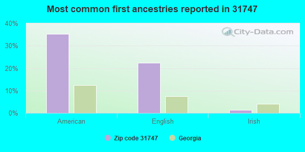 Most common first ancestries reported in 31747