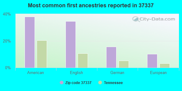 Most common first ancestries reported in 37337