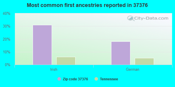 Most common first ancestries reported in 37376