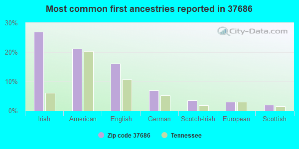 Most common first ancestries reported in 37686
