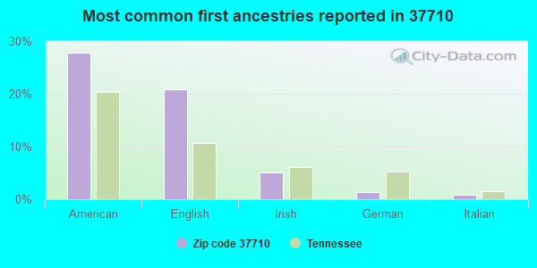 Most common first ancestries reported in 37710