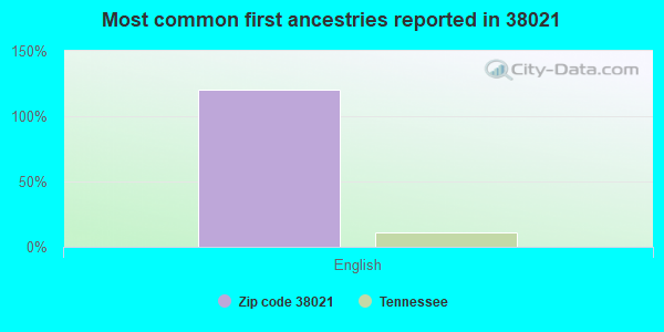 Most common first ancestries reported in 38021