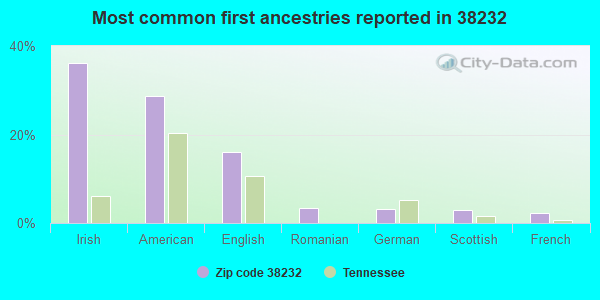 Most common first ancestries reported in 38232