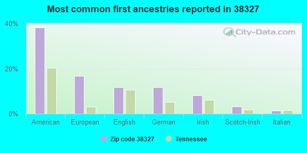Most common first ancestries reported in 38327