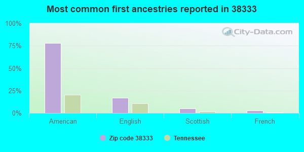 Most common first ancestries reported in 38333