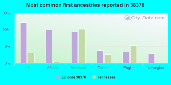 Most common first ancestries reported in 38376