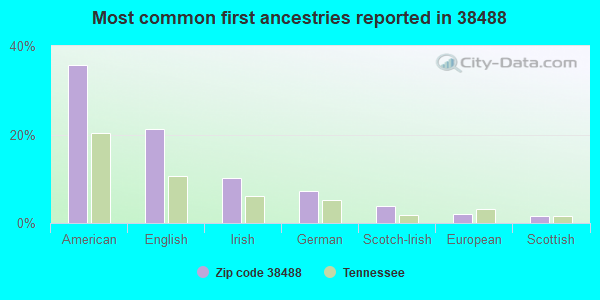 Most common first ancestries reported in 38488