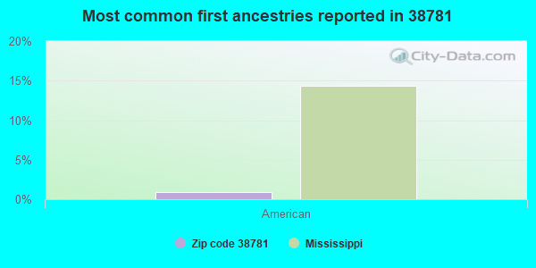 Most common first ancestries reported in 38781