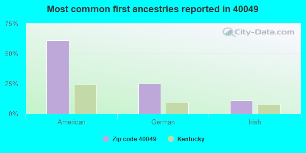 Most common first ancestries reported in 40049
