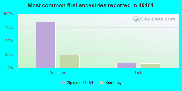 Most common first ancestries reported in 40161