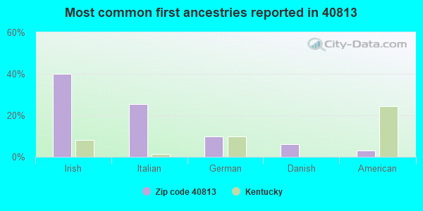 Most common first ancestries reported in 40813