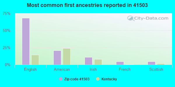 Most common first ancestries reported in 41503