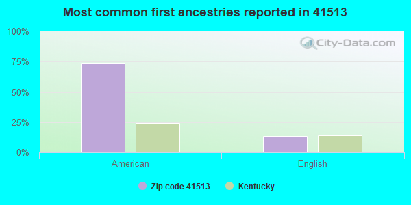 Most common first ancestries reported in 41513