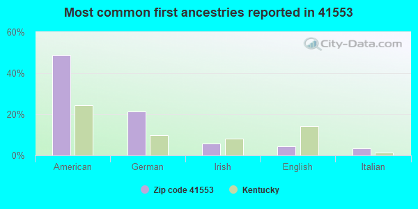 Most common first ancestries reported in 41553