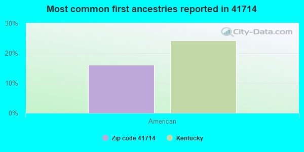 Most common first ancestries reported in 41714