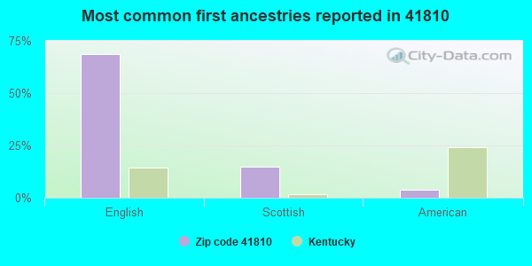 Most common first ancestries reported in 41810
