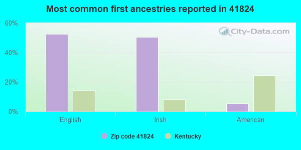 Most common first ancestries reported in 41824