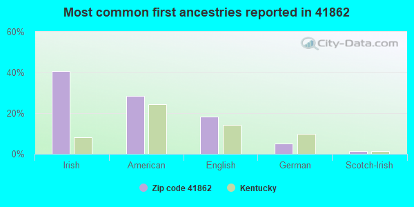 Most common first ancestries reported in 41862