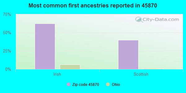 Most common first ancestries reported in 45870