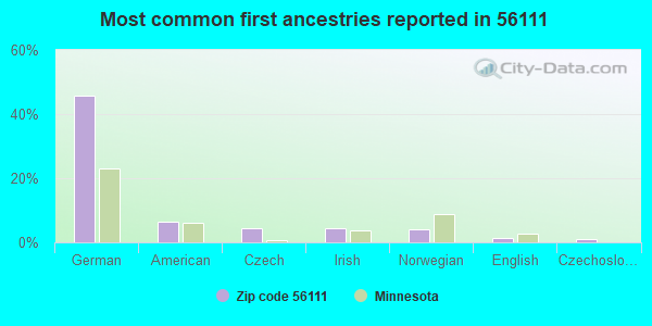 Most common first ancestries reported in 56111