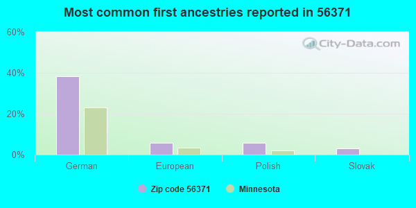Most common first ancestries reported in 56371