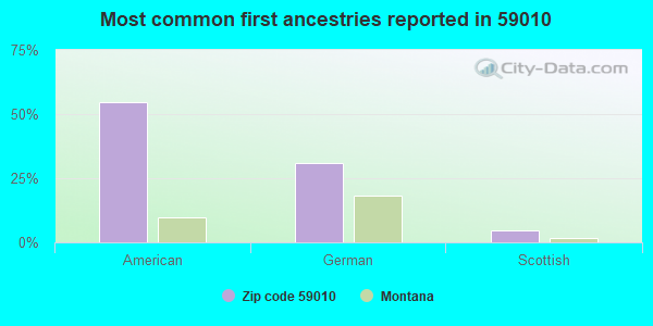 Most common first ancestries reported in 59010