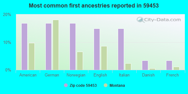 Most common first ancestries reported in 59453