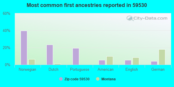 Most common first ancestries reported in 59530