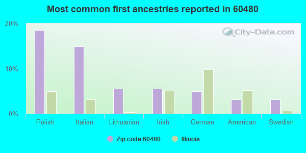 Most common first ancestries reported in 60480