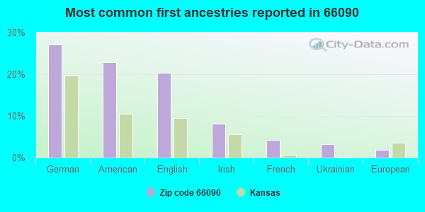 Most common first ancestries reported in 66090