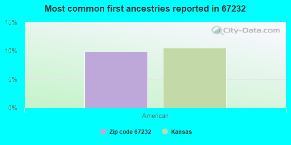Most common first ancestries reported in 67232