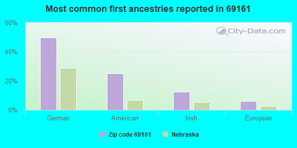 Most common first ancestries reported in 69161