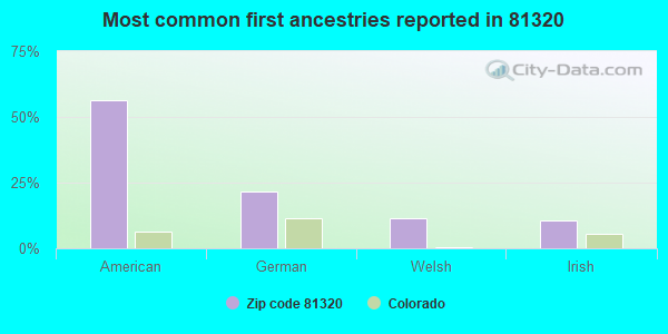 Most common first ancestries reported in 81320