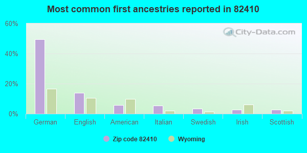 Most common first ancestries reported in 82410
