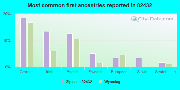 Most common first ancestries reported in 82432