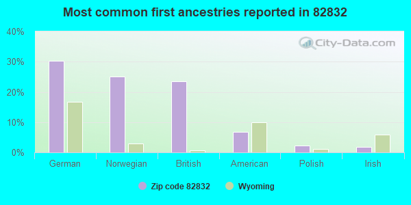Most common first ancestries reported in 82832