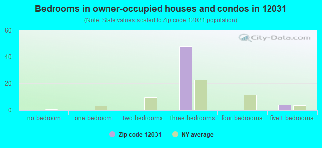 Bedrooms in owner-occupied houses and condos in 12031 