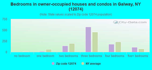 Bedrooms in owner-occupied houses and condos in Galway, NY (12074) 