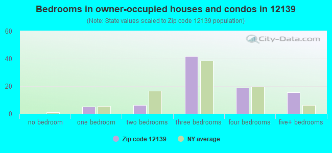 Bedrooms in owner-occupied houses and condos in 12139 