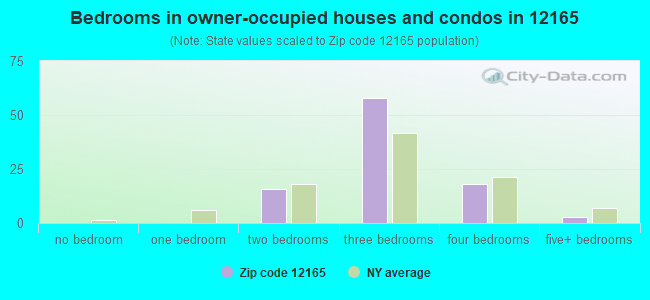 Bedrooms in owner-occupied houses and condos in 12165 