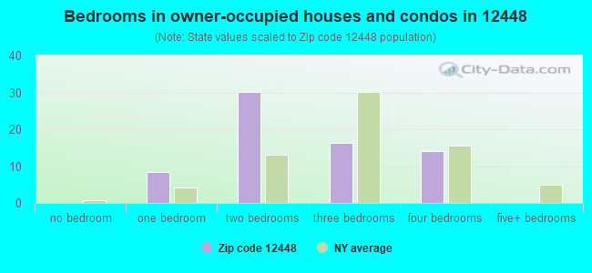 Bedrooms in owner-occupied houses and condos in 12448 