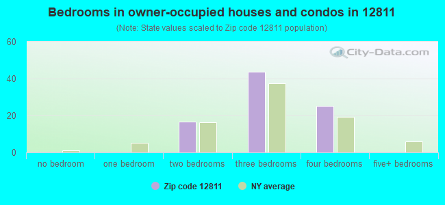 Bedrooms in owner-occupied houses and condos in 12811 