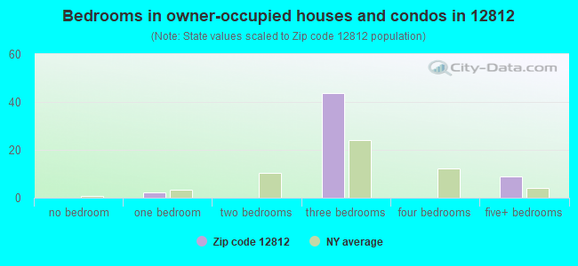 Bedrooms in owner-occupied houses and condos in 12812 