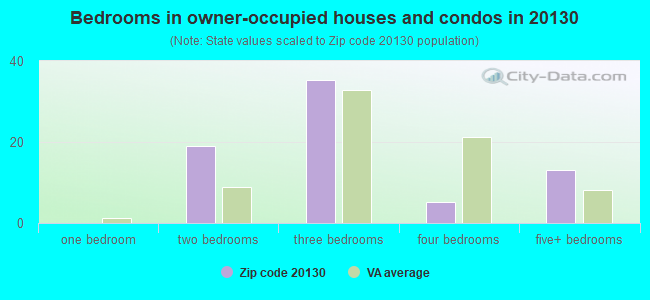 Bedrooms in owner-occupied houses and condos in 20130 