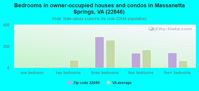 Bedrooms in owner-occupied houses and condos in Massanetta Springs, VA (22846) 