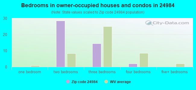 Bedrooms in owner-occupied houses and condos in 24984 