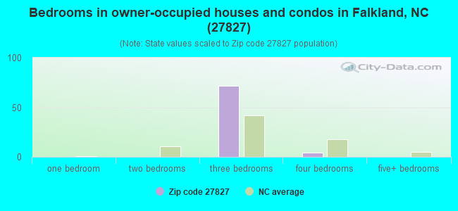 Bedrooms in owner-occupied houses and condos in Falkland, NC (27827) 