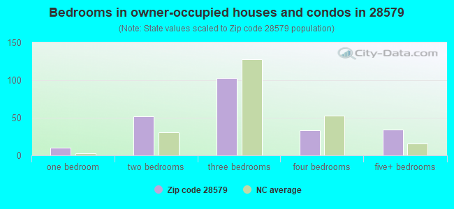 Bedrooms in owner-occupied houses and condos in 28579 