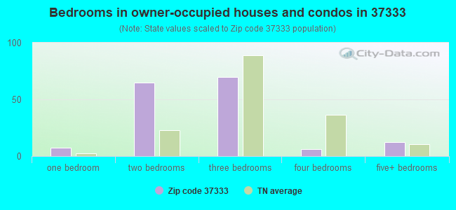 Bedrooms in owner-occupied houses and condos in 37333 