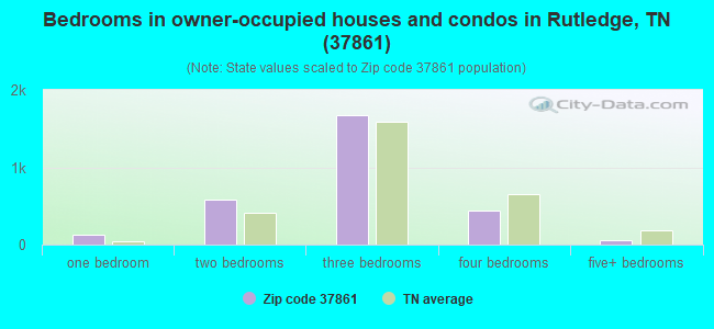 Bedrooms in owner-occupied houses and condos in Rutledge, TN (37861) 